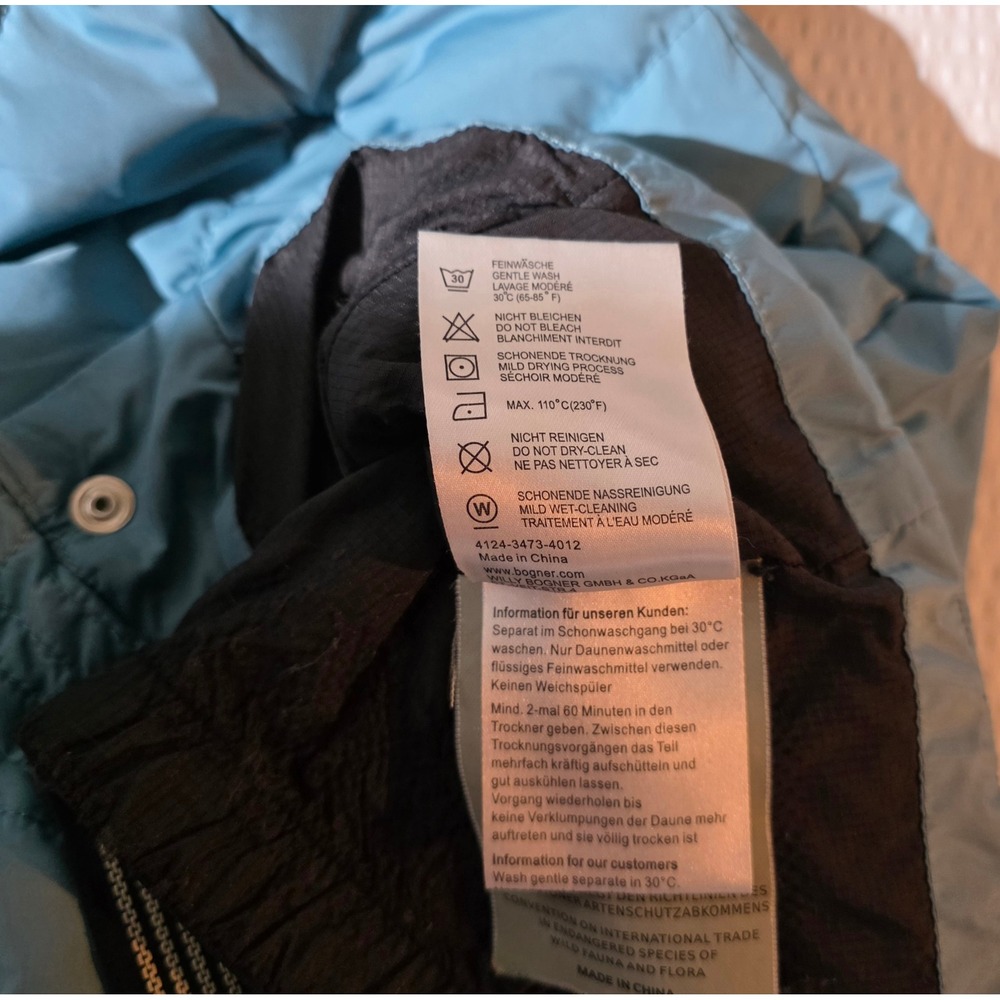 Bogner Fire + Ice Women's Blue Down Puffer Ski Jacket Size 6 Small - Picture 15 of 16